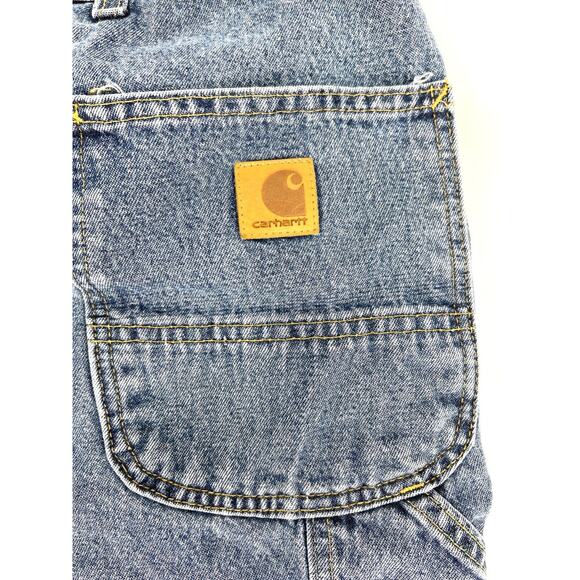 Carhartt Carpenter Jean Shorts Mens Size 50 Hammer Loop B28DPS 8” Inseam #2 - Picture 3 of 8